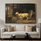 Sheep in a Stable, 1810 - Floater Framed Canvas Print