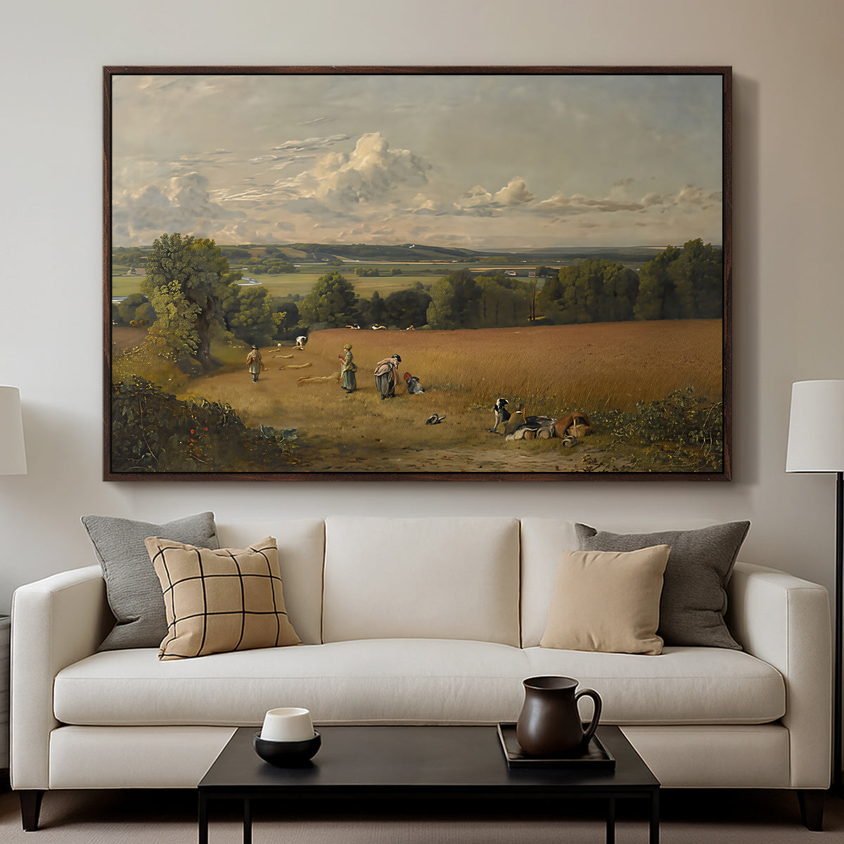 The Wheat Field, 1816 - Floater Framed Canvas Print