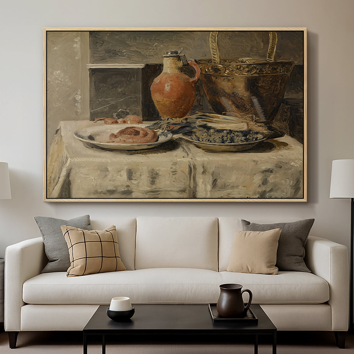 Still Life with Jar, c. 1881-1885 - Floater Framed Canvas Print