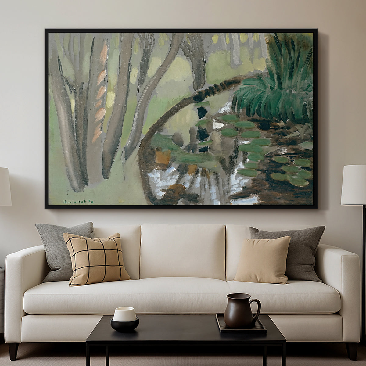 The Stream, Maintenon, 1918 - Floater Framed Canvas Print