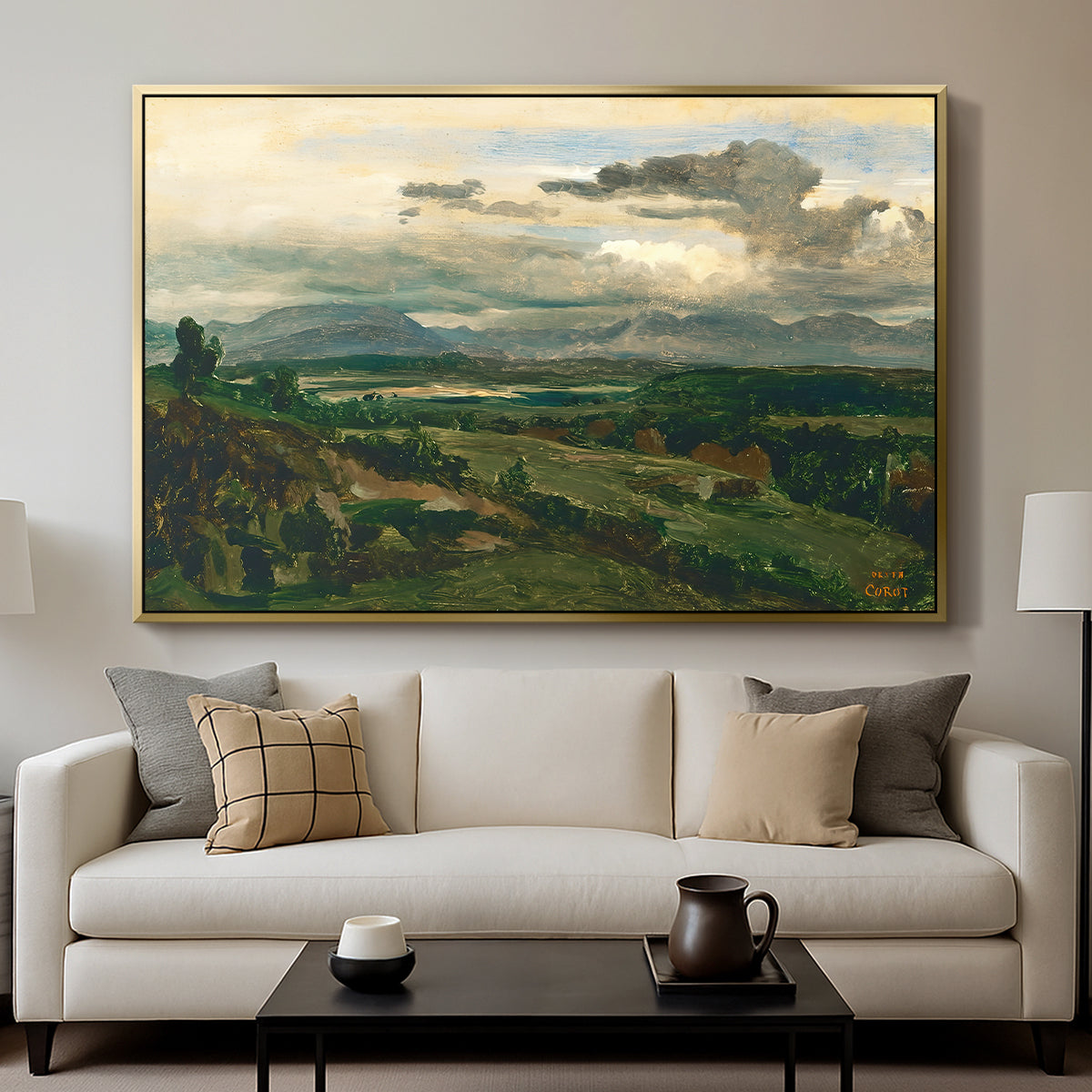 Civita Castellana, c. 1860s - Floater Framed Canvas Print