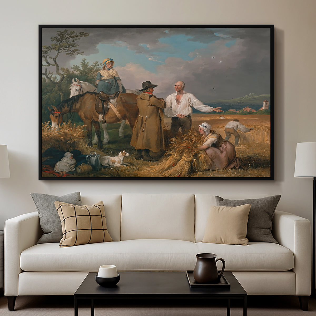 The Reapers, 1800 - Floater Framed Canvas Print