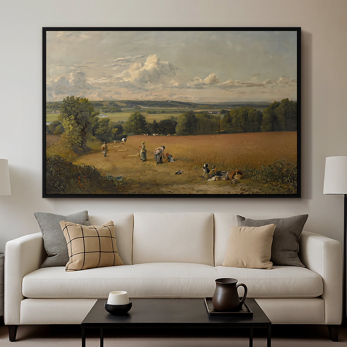 The Wheat Field, 1816 - Floater Framed Canvas Print