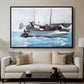 Taking on Wet Provisions, 1903 - Floater Framed Canvas Print