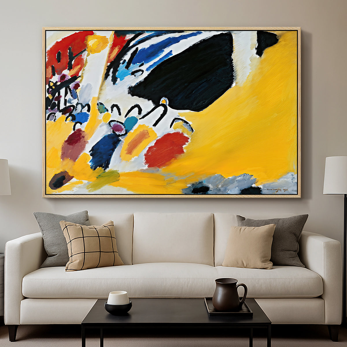Impression III (Concert), 1911 - Floater Framed Canvas Print