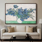 Irises, 1890 - Floater Framed Canvas Print