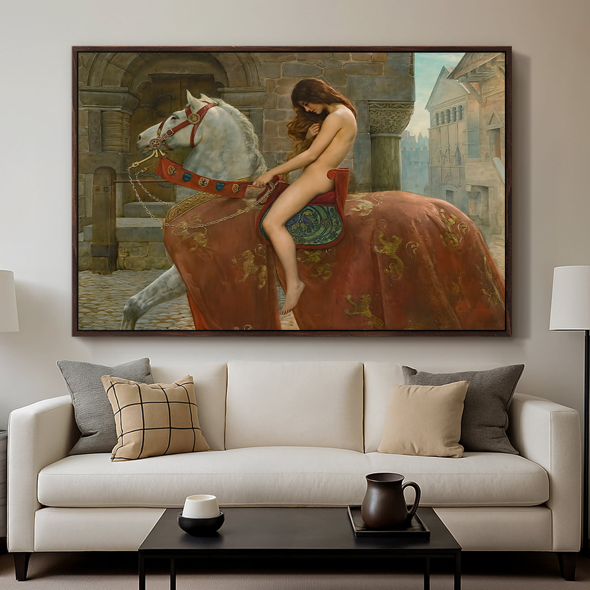 Lady Godiva, 1898 - Floater Framed Canvas Print