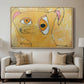 Cubist Dog with Stars (Student Art) - Floater Framed Canvas Print