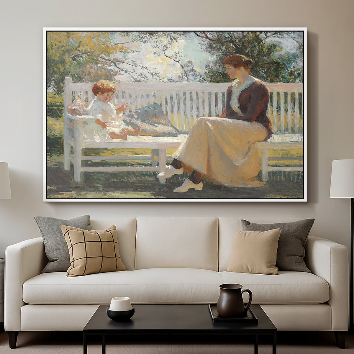 Eleanor and Benny, 1916 - Floater Framed Canvas Print