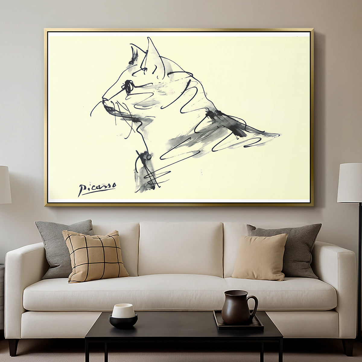 Cat (Le chat), c. 1961 - Floater Framed Canvas Print
