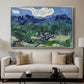 Olive Trees with the Alpilles in the Background, 1889 - Floater Framed Canvas Print