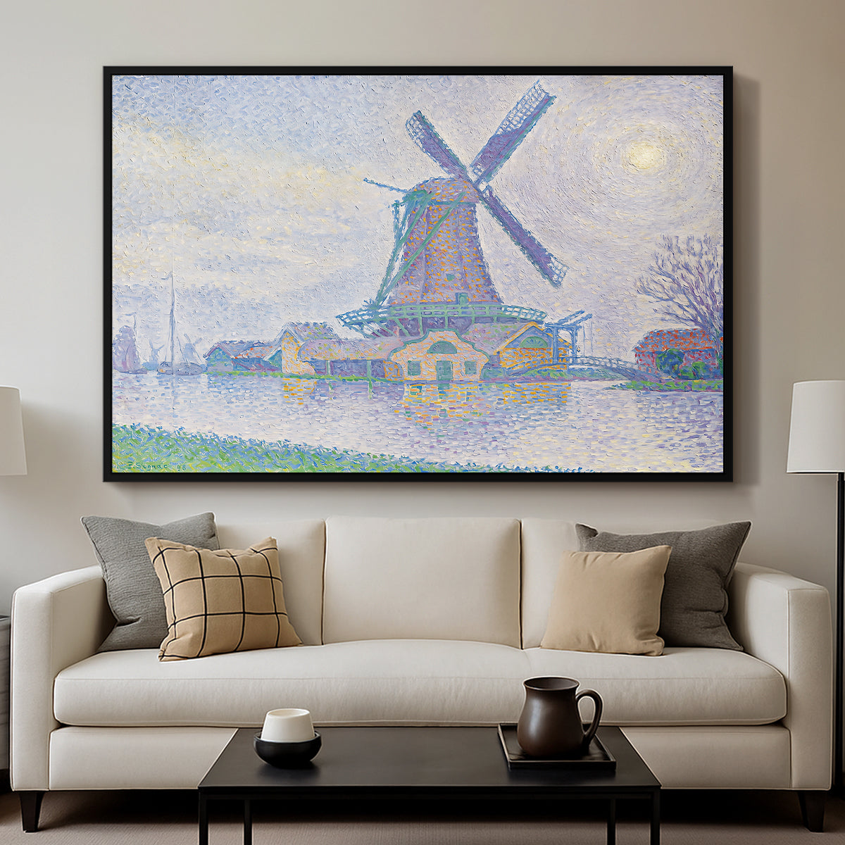 Mill of Edam (Moulin d'Edam), 1896 - Floater Framed Canvas Print