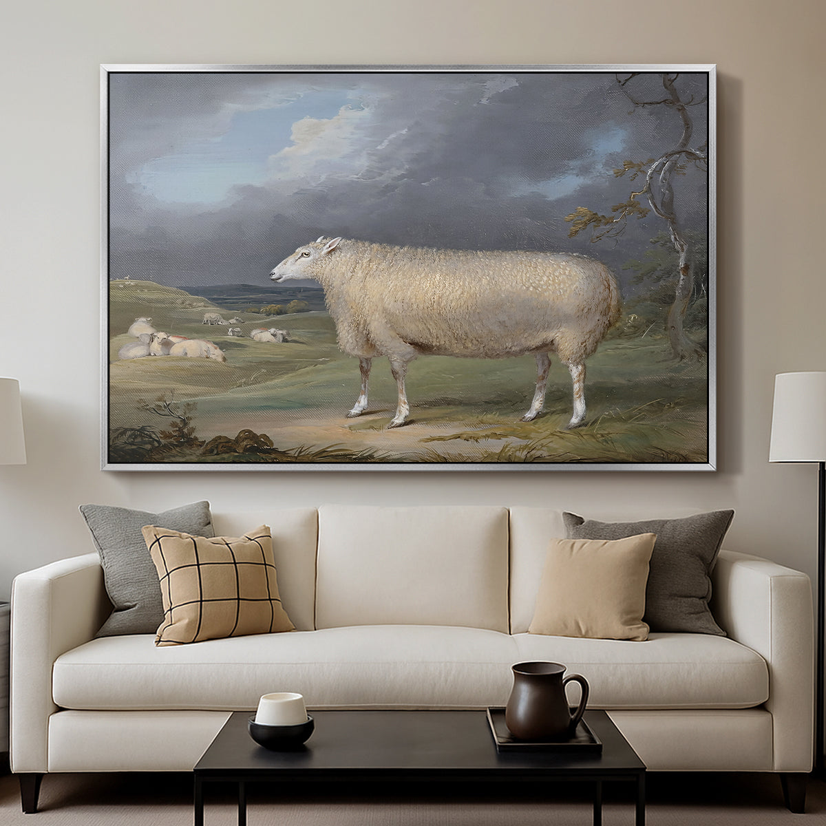 A Border Leicester Ewe, c. 1795-1800 - Floater Framed Canvas Print