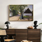 Danish Village Street with Woman and Milkman, 1880 - Floater Framed Canvas Print
