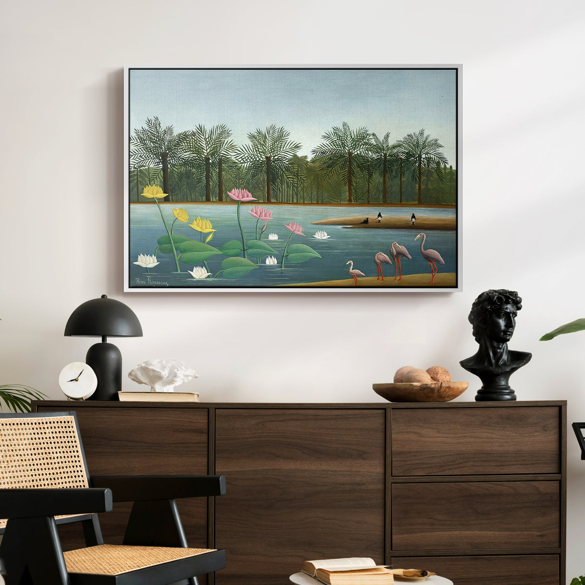 The Flamingoes (Les Flamants), 1907 - Floater Framed Canvas Print
