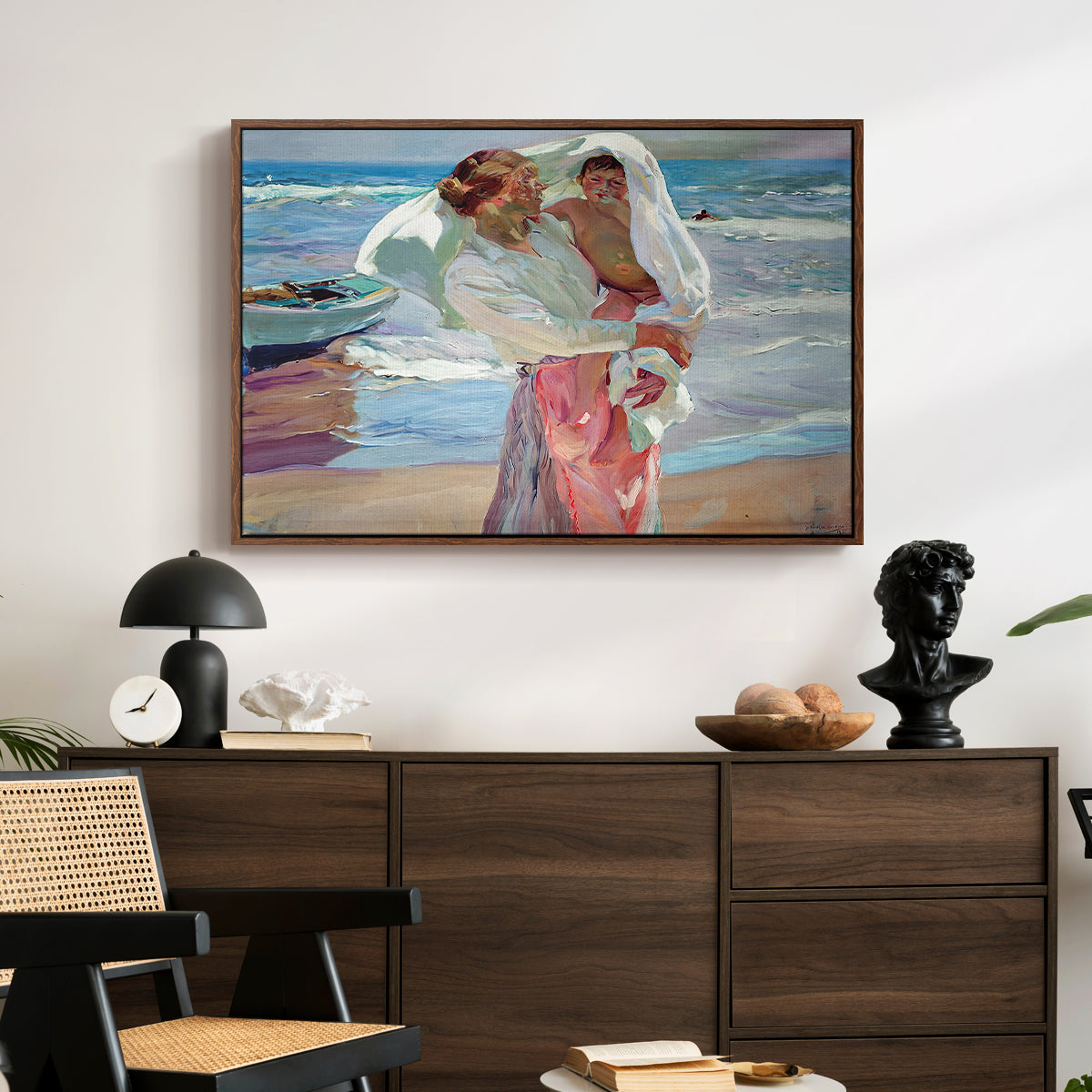 After Bathing, 1915 - Floater Framed Canvas Print