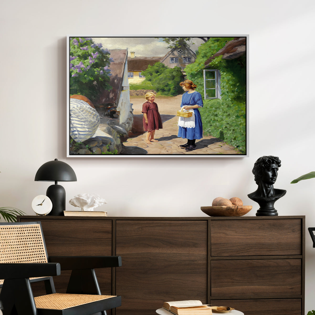 Summer Day in Jyllinge, 1922 - Floater Framed Canvas Print