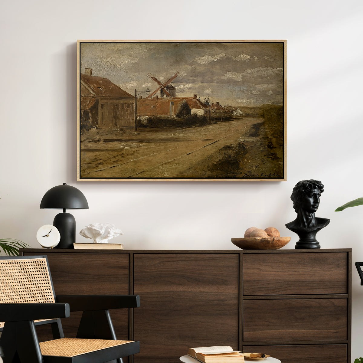 The Mill at Kiel, c. 1885-1888 - Floater Framed Canvas Print