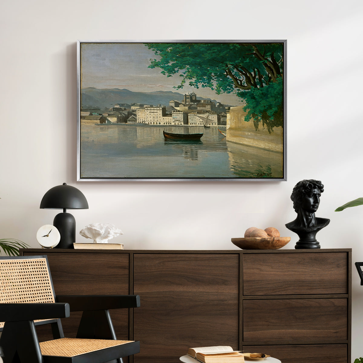 Geneva View of Part of the City, c. 1834-1835 - Floater Framed Canvas Print