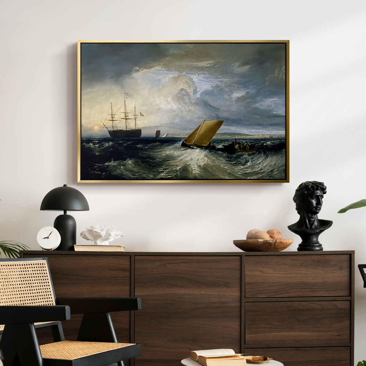 Sheerness as Seen from the Nore, 1808 - Floater Framed Canvas Print