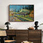 Orchard in Blossom, Bordered by Cypresses, 1888 - Floater Framed Canvas Print
