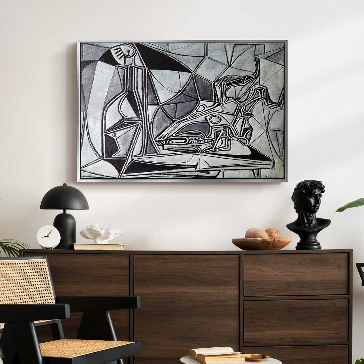 Goat's Skull, Bottle and Candle, 1952 - Floater Framed Canvas Print