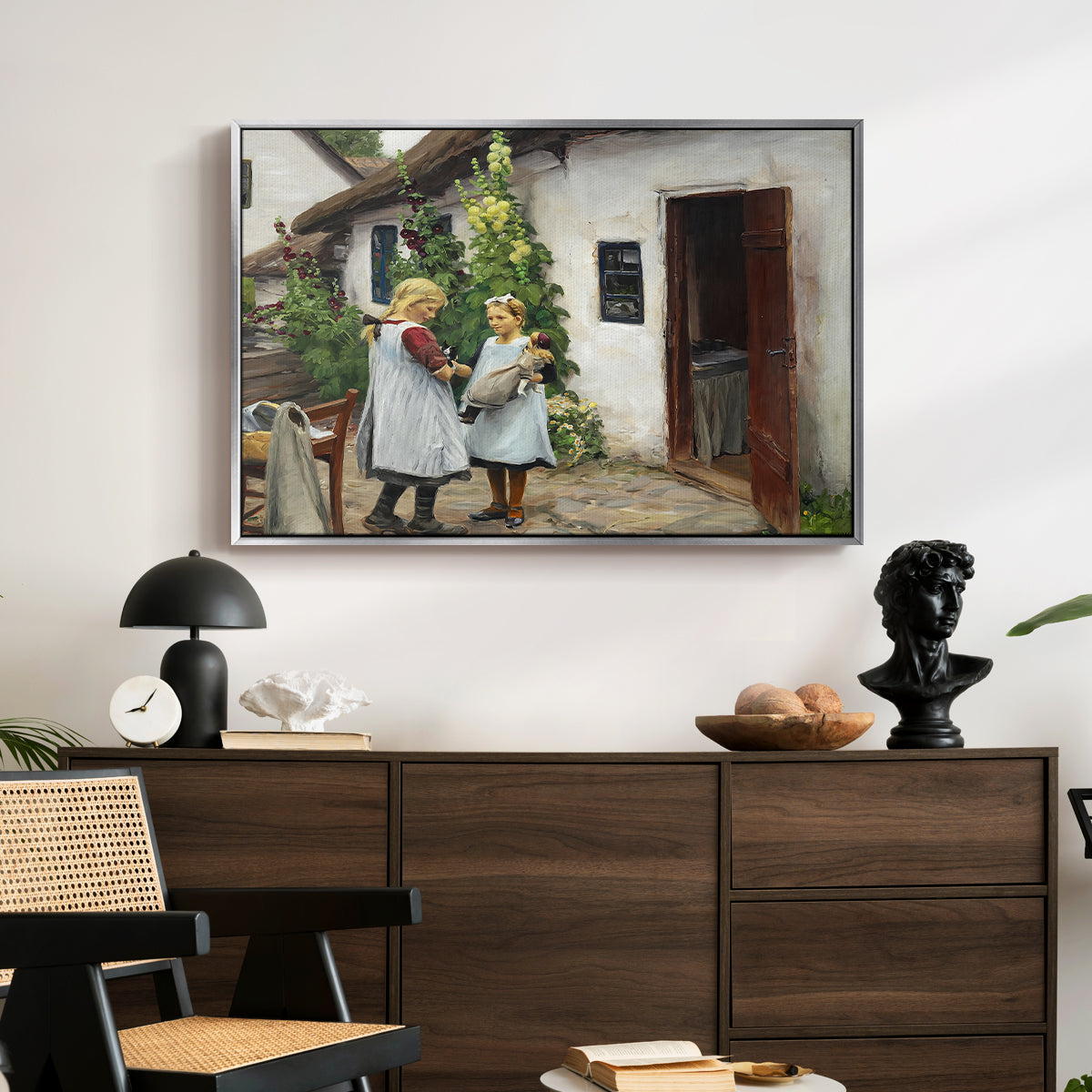 Have You Seen My Kitten?, 1914 - Floater Framed Canvas Print