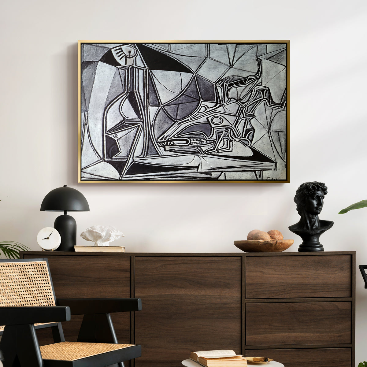 Goat's Skull, Bottle and Candle, 1952 - Floater Framed Canvas Print