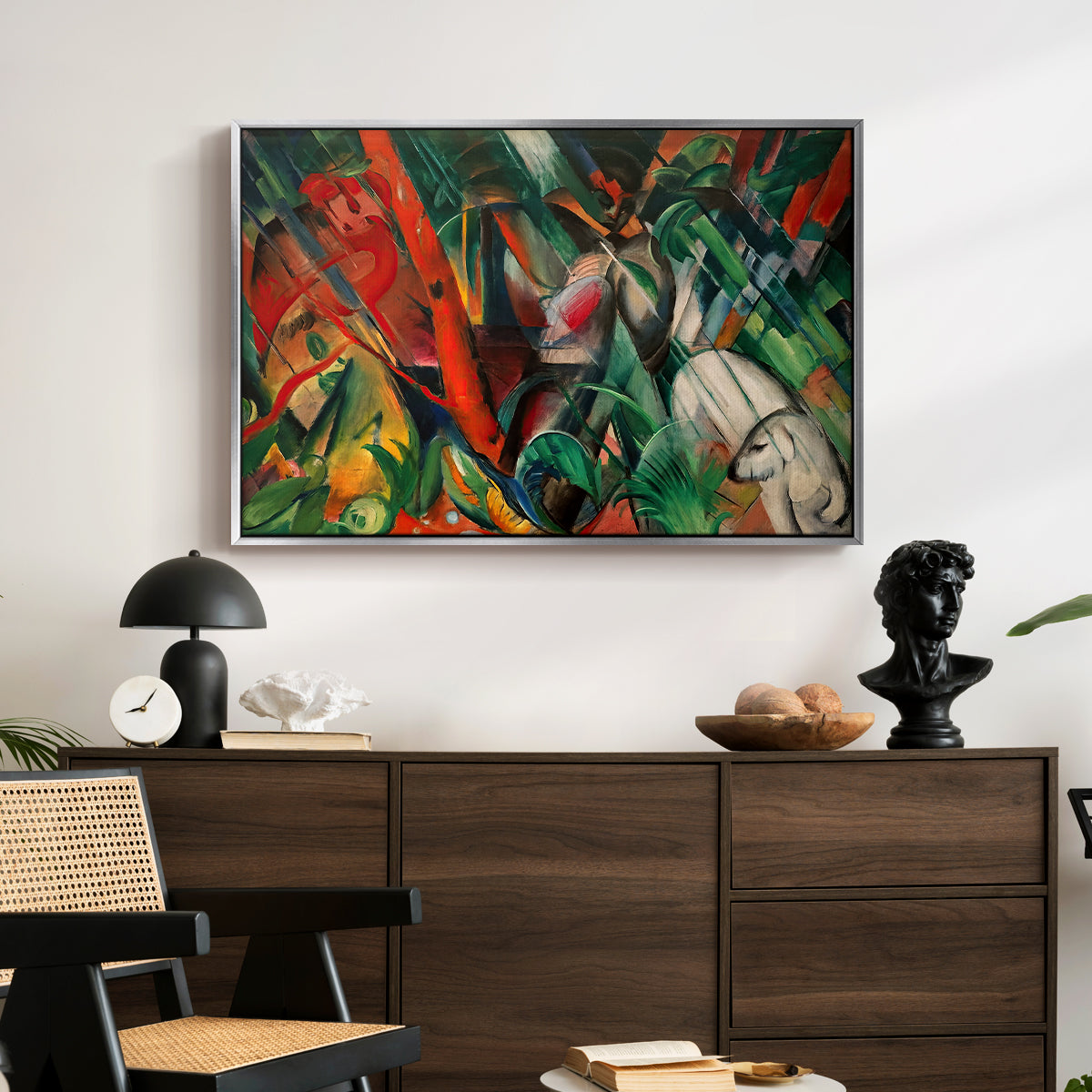 In the Rain, 1912 - Floater Framed Canvas Print