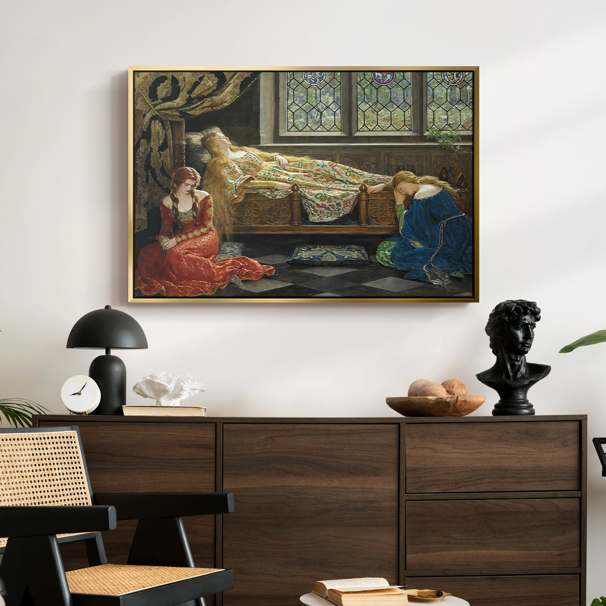 The Sleeping Beauty, 1921 - Floater Framed Canvas Print