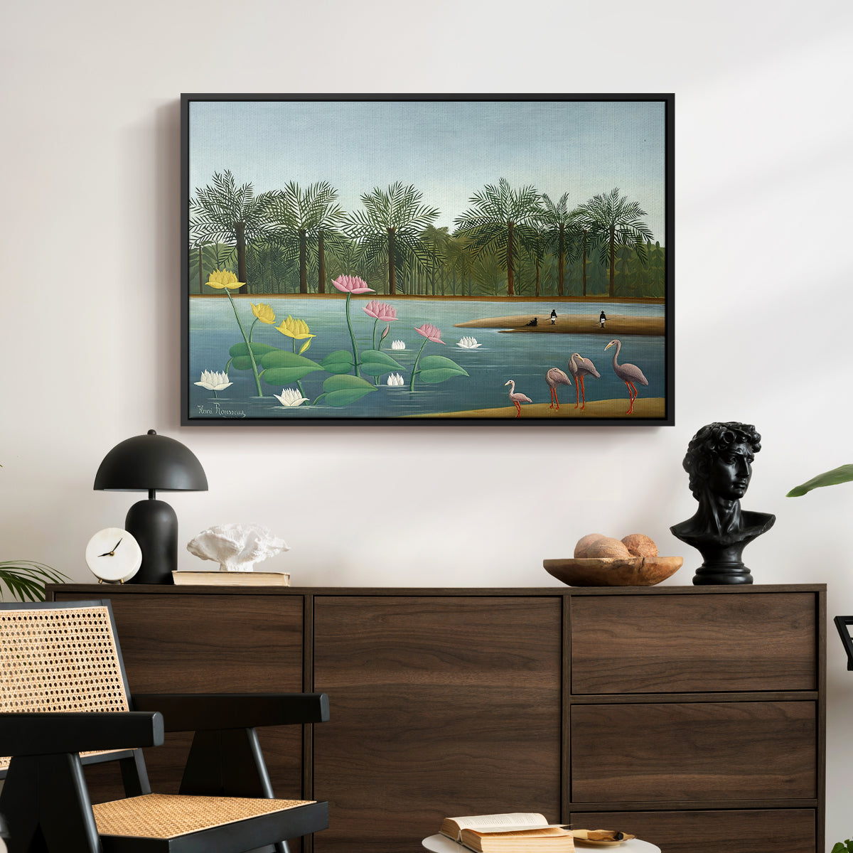 The Flamingoes (Les Flamants), 1907 - Floater Framed Canvas Print