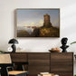Italian Coast Scene with Ruined Tower, 1838 - Floater Framed Canvas Print