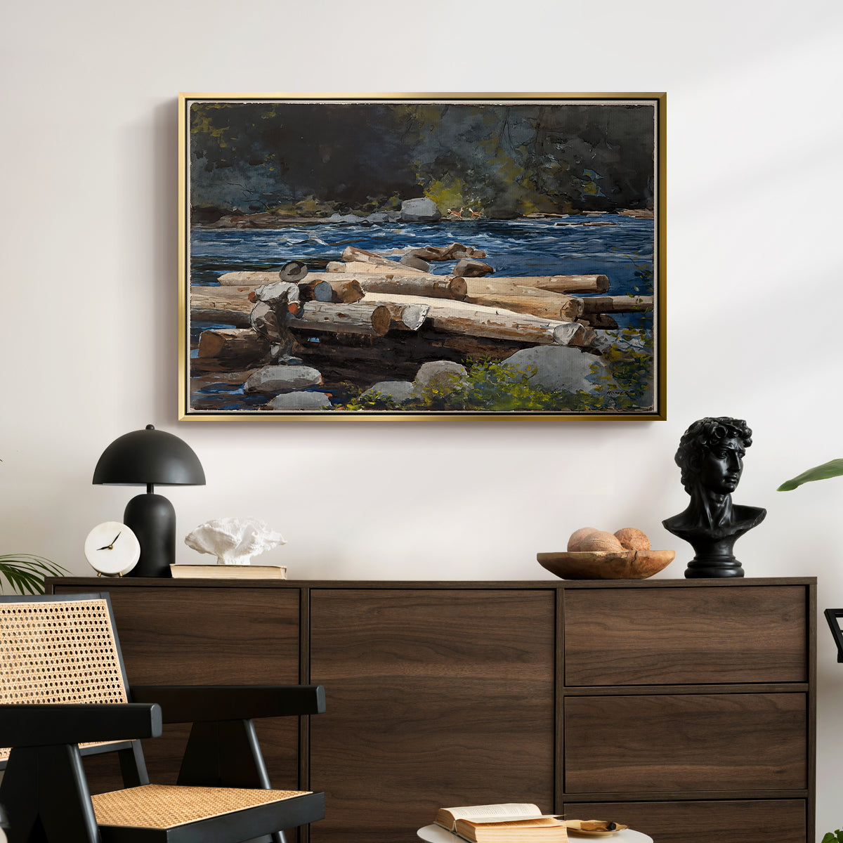 Hudson River, 1892 - Floater Framed Canvas Print