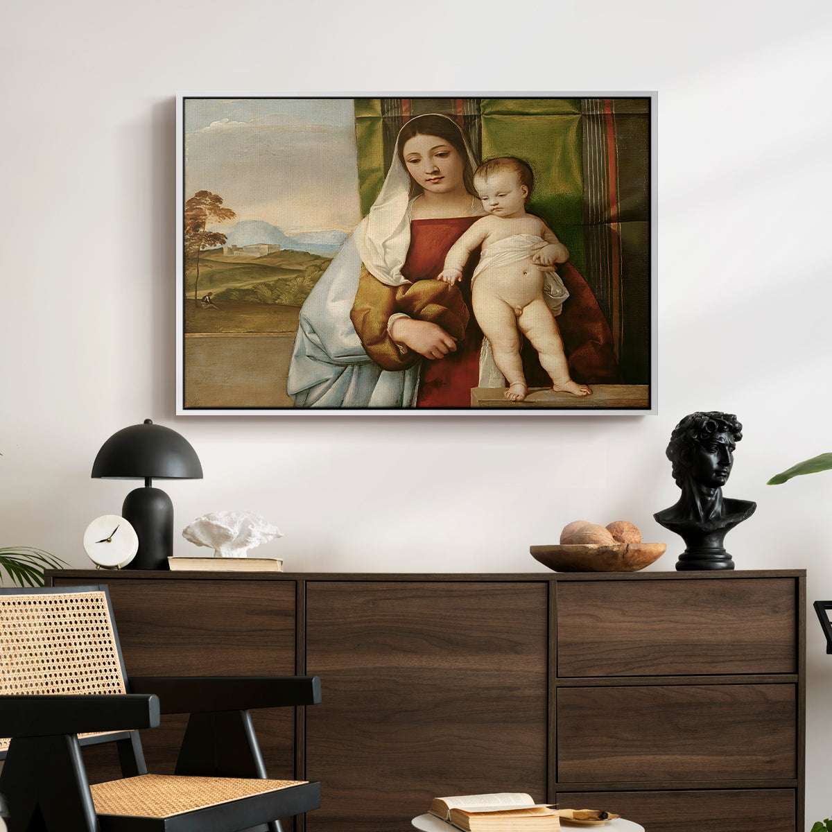The Gypsy Madonna (La Zingarella), c. 1510-1511 - Floater Framed Canvas Print