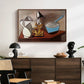 Jug, Candle, and Enamel Pan, 1950 - Floater Framed Canvas Print