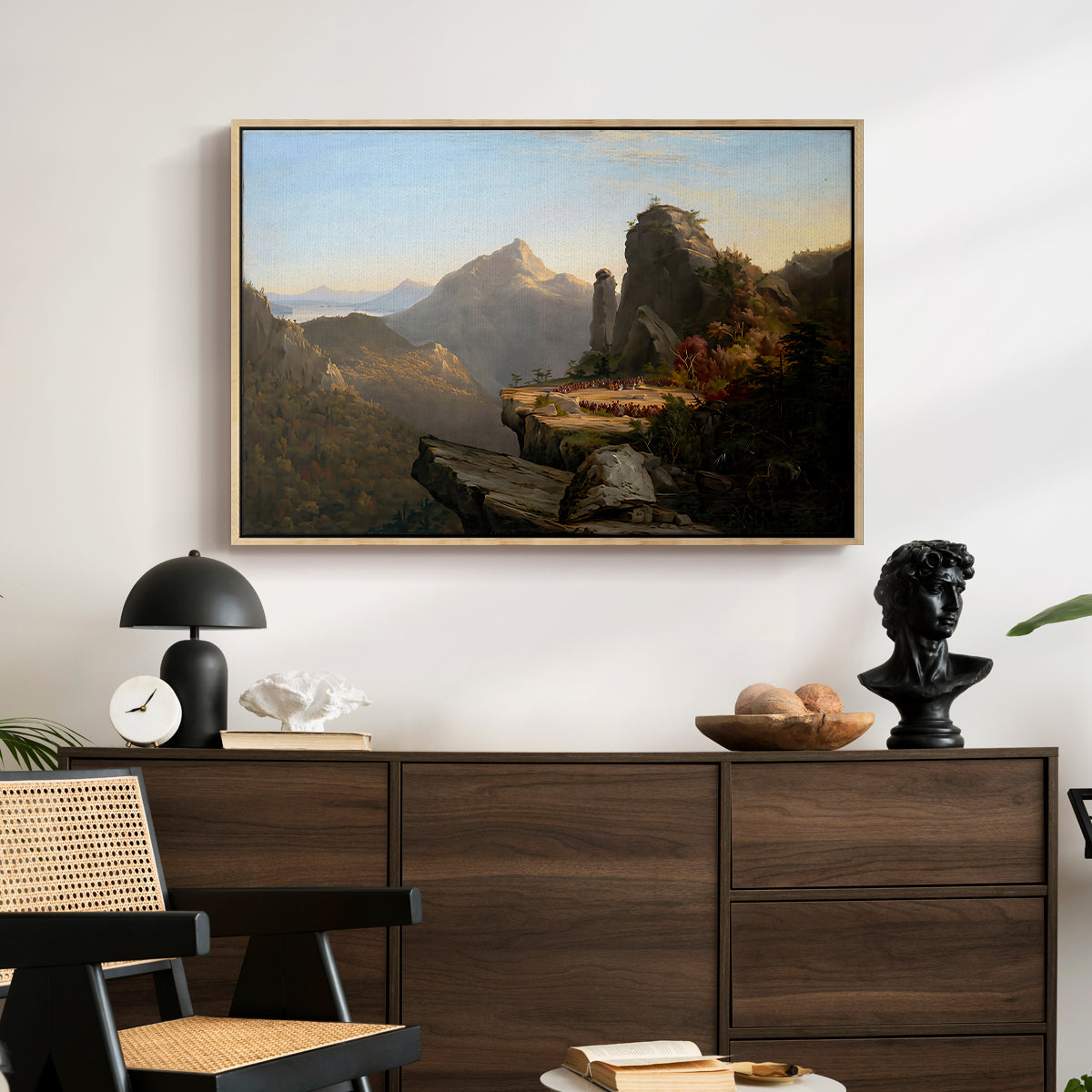 Scene from “The Last of the Mohicans”, 1827 - Floater Framed Canvas Print