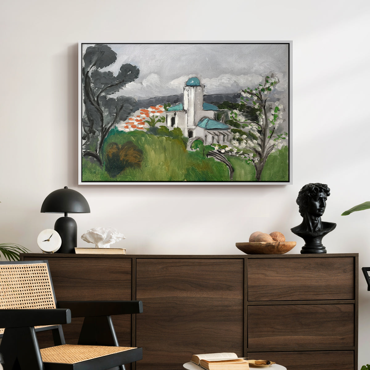 The Blue Villa (La Villa Bleue), c. 1918 - Floater Framed Canvas Print