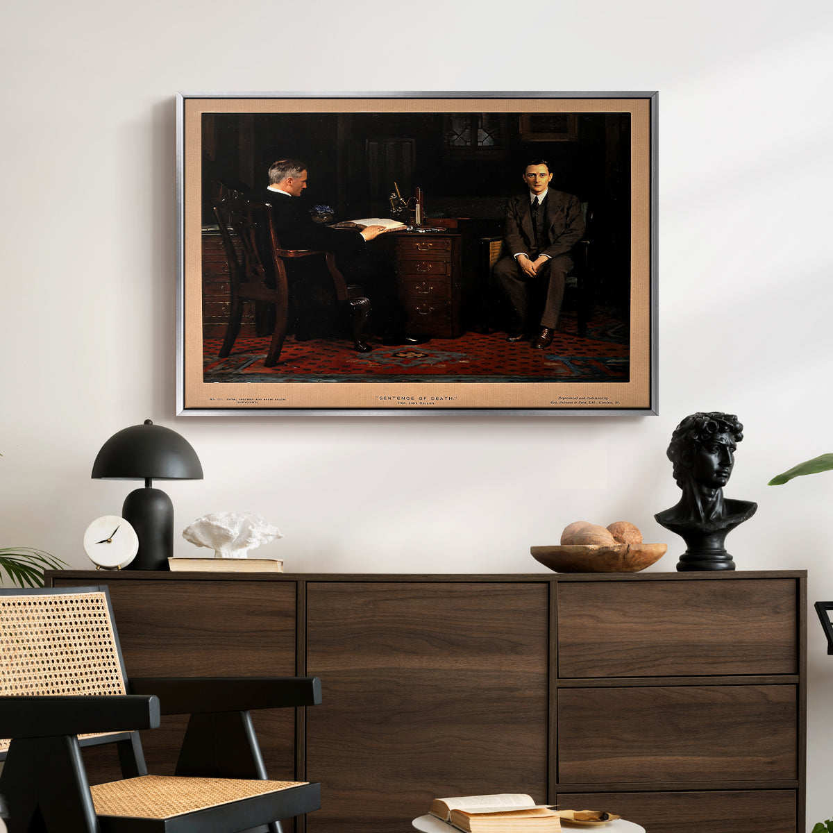 The Sentence of Death, 1908 - Floater Framed Canvas Print