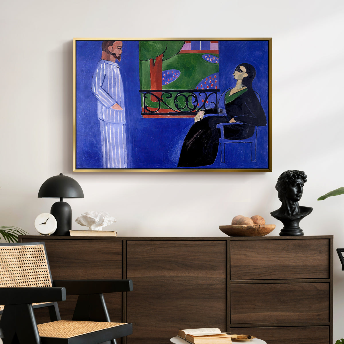 The Conversation, c. 1908-1912 - Floater Framed Canvas Print
