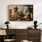 The Wolf and Fox Hunt, c. 1616 - Floater Framed Canvas Print