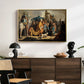 David with Goliath's Head in front of Saul, for Rembrandt, 1627 - Floater Framed Canvas Print