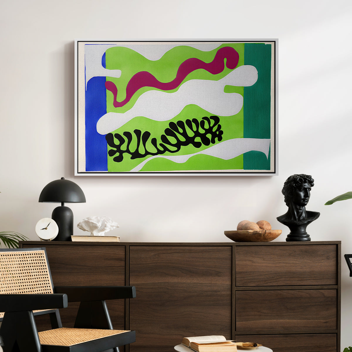 The Lagoon (Le lagon), from Jazz, 1947 - Floater Framed Canvas Print