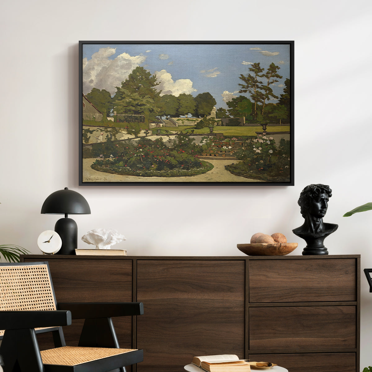 The Painter's Garden at Saint-Privé, 1886 - Floater Framed Canvas Print