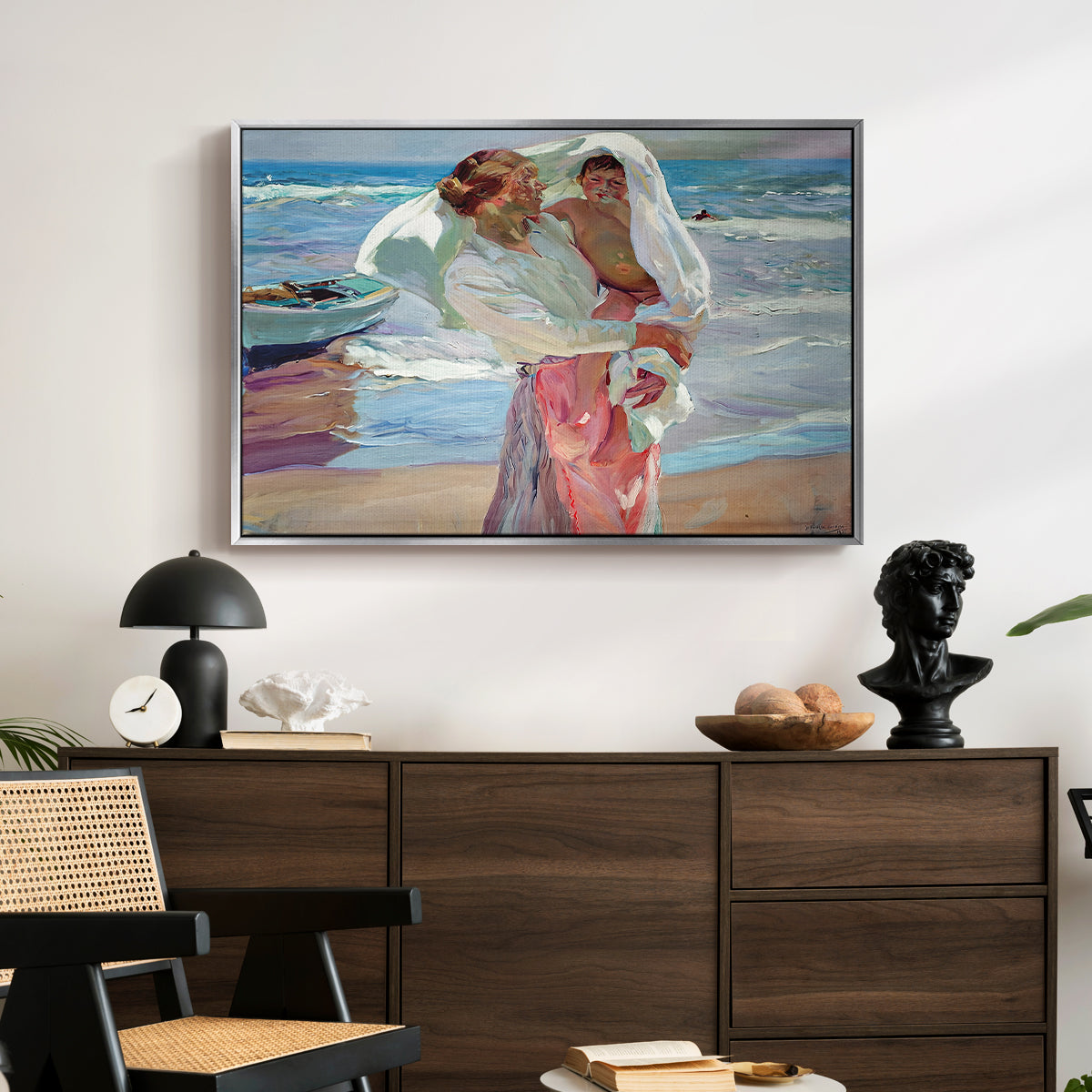 After Bathing, 1915 - Floater Framed Canvas Print
