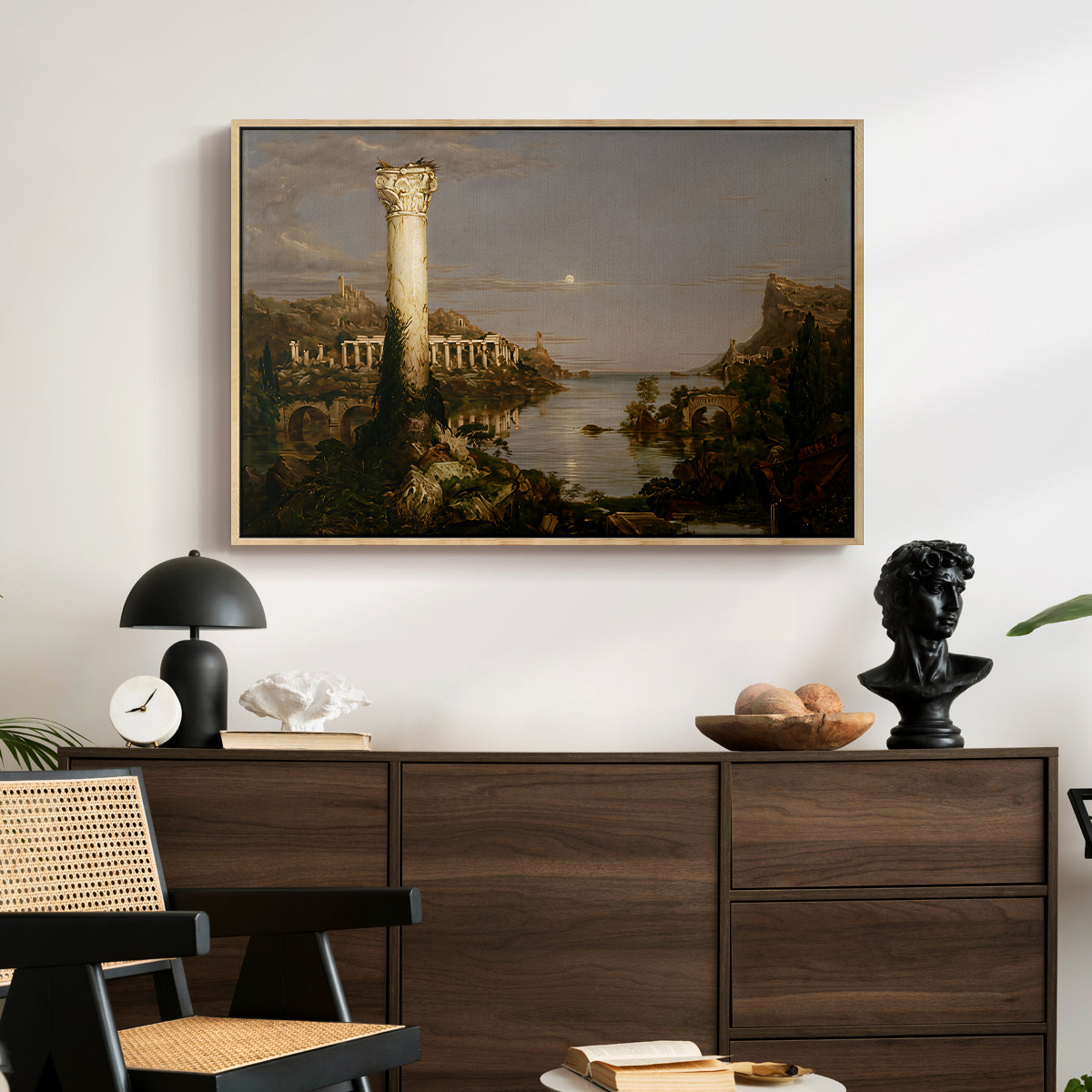 The Course of Empire: Desolation, 1836 - Floater Framed Canvas Print