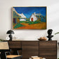 Three White Cottages at Saintes-Maries, 1888 - Floater Framed Canvas Print