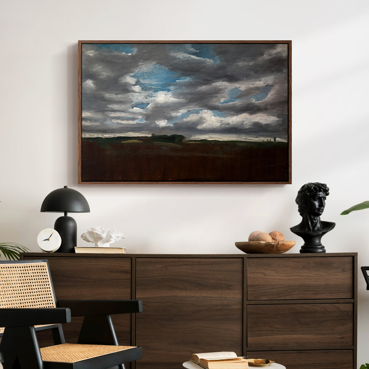 Extensive Landscape with Grey Clouds, c. 1821-1822 - Floater Framed Canvas Print
