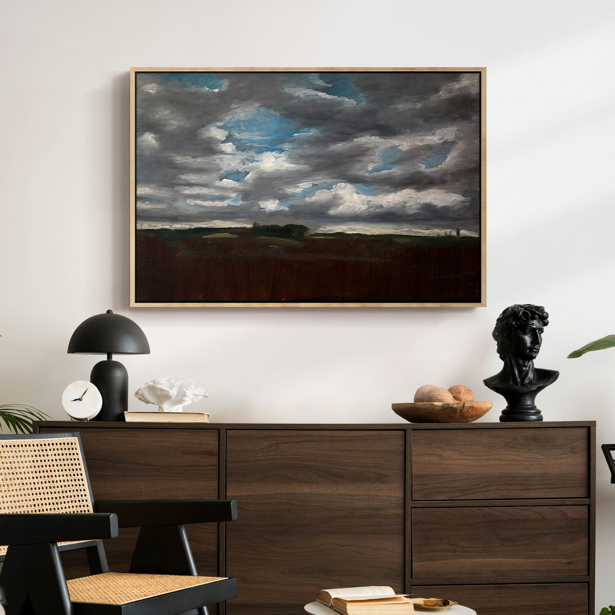 Extensive Landscape with Grey Clouds, c. 1821-1822 - Floater Framed Canvas Print