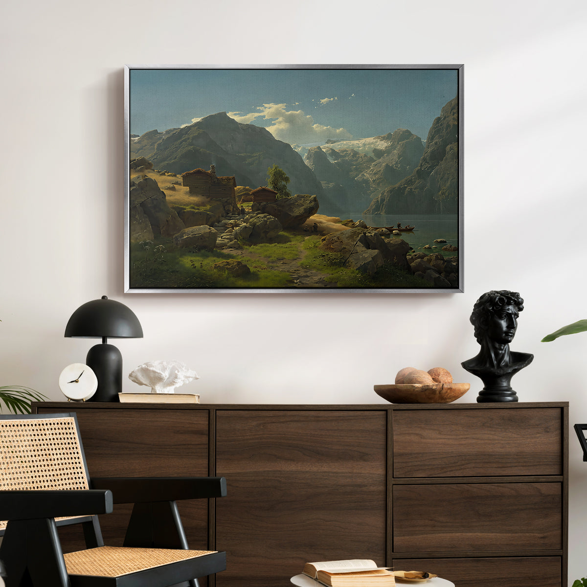 Balestrand, 1848 - Floater Framed Canvas Print