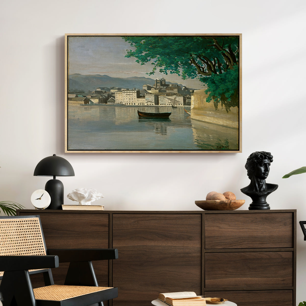 Geneva View of Part of the City, c. 1834-1835 - Floater Framed Canvas Print